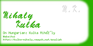 mihaly kulka business card